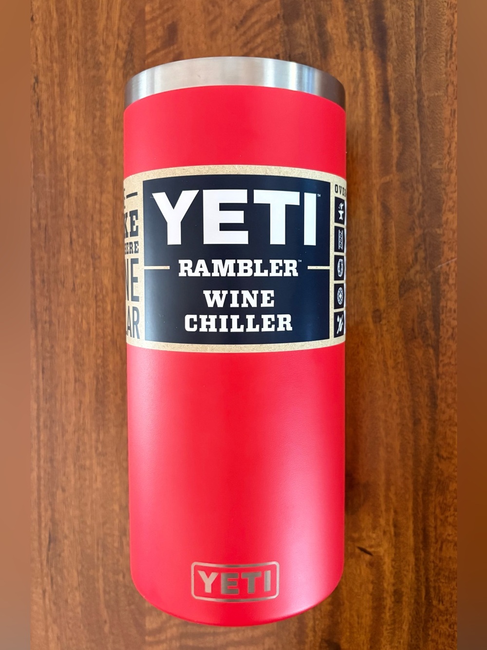 YETI RAMBLER RESCUE RED WINE CHILLER STAINLESS STEEL